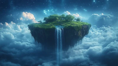 Surreal Floating Island