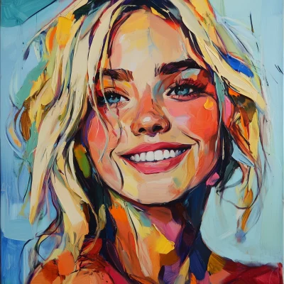 Smiling Expressionist Portrait