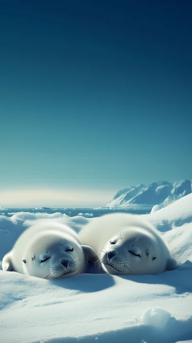 Seals in the Arctic Sun