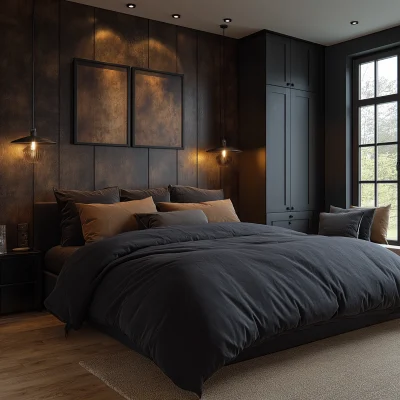 Cozy Dark Bedroom