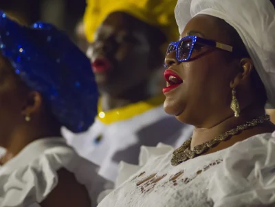 Close Up of Afro Blocks in Carnival