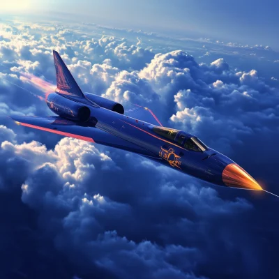 Cinematic Royal Blue Jet