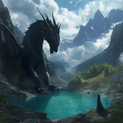 Majestic Black Dragon