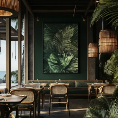 Luxury Tropical Restaurant Interior