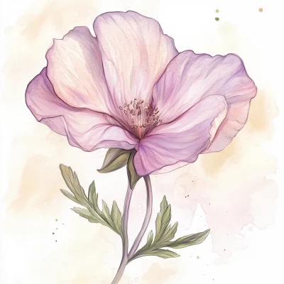 Soft Watercolor Wildflowers