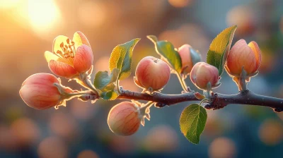 Spring Apple Tree Branch