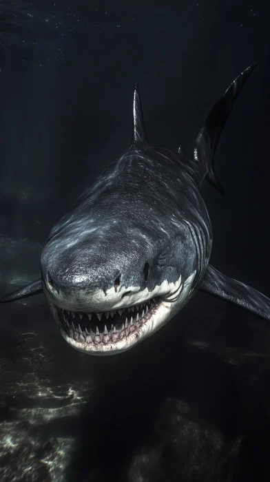 Prehistoric Megalodon in Dark Waters