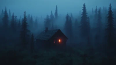 Misty Twilight Cabin