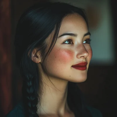 Eurasian Woman Smiling