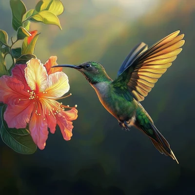 Calibi Bird and Bright Flower