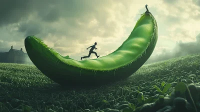 Running on a Giant Green Bean