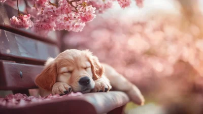 Golden Retriever Puppy Sleeping