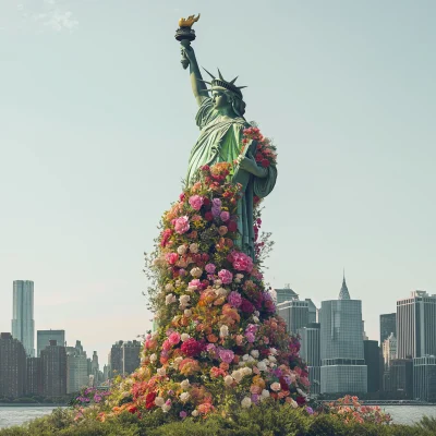 Statue of Liberty in Flowers