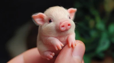 Tiny Laughing Pig