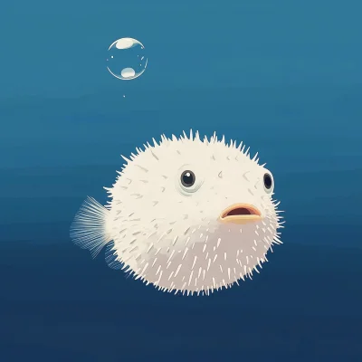 Puffer Fish with Air Bubble