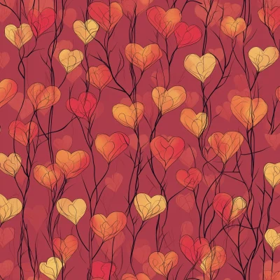 Seamless Red Heart Pattern