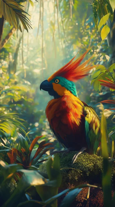 Colorful Bird in Jungle