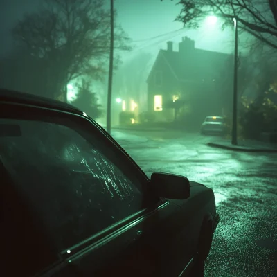 Foggy Car Scene