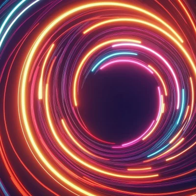 Neon Light Spiral