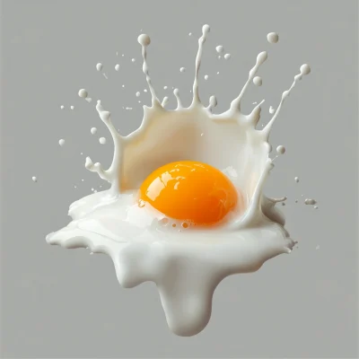 Milk Splatters with Egg Yolk