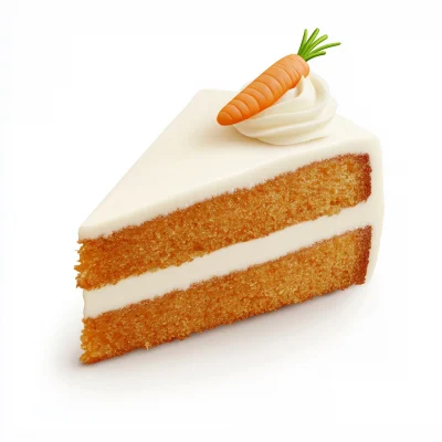 Realistic Carrot Cake Slice