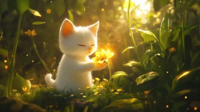 Kitten in Petals