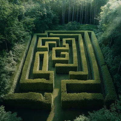 Hedge Maze at Night