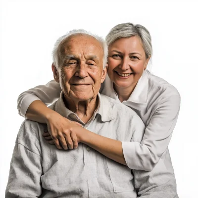 Elderly Man’s Grateful Portrait