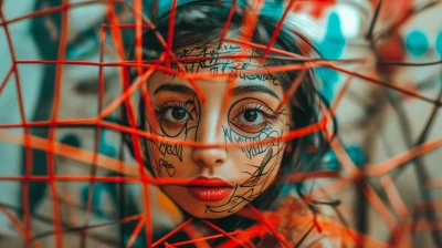 Surreal Graffiti Portrait