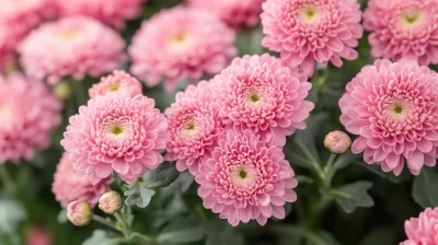 Pink Chrysanthemums