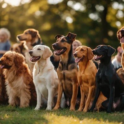 Happy Dogs in the Park