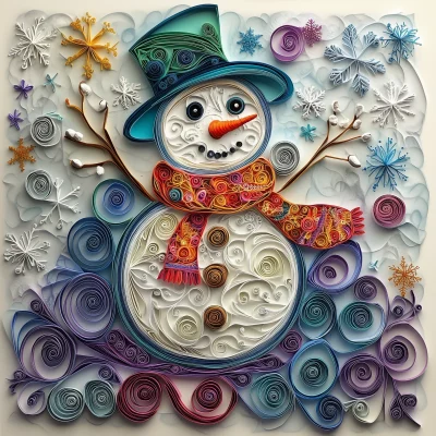 Colorful Snowman Design