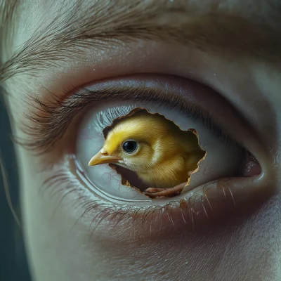 Chick Emerging from Eye