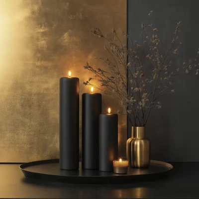 Dark and Moody Decor Composition