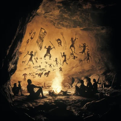 Ancient Cave Scene