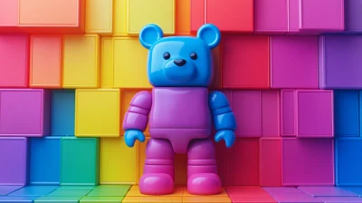 Colorful Bearbrick Inspired Design