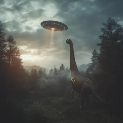 Cinematic Dinosaurs and UFO