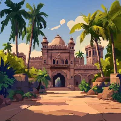 Ancient Mumbai Illustration