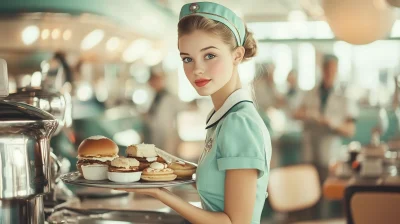 1950s Diner Space Waitress