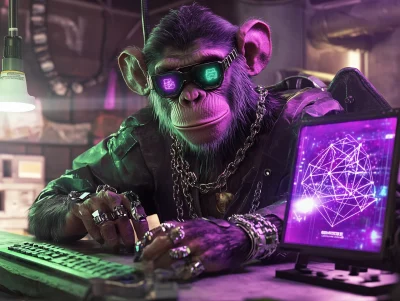 Cybernetic Monkey in Tech Lab