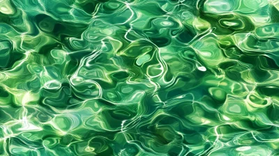 Green Silk Water Ripple Background