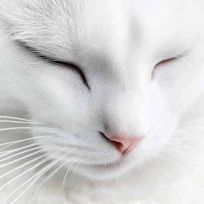 High Definition White Cotton Cat