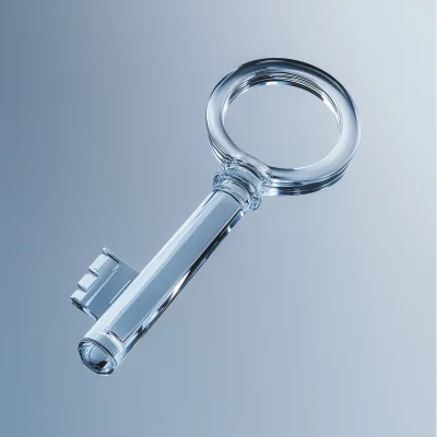 Floating Glass Lock Key