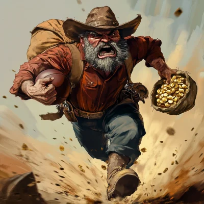 Angry Gold Miner Caricature