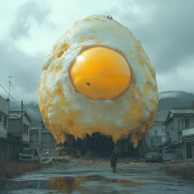 Giant Fried Egg Monster