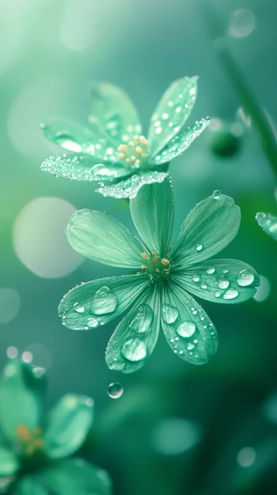 Elegant Green Flowers