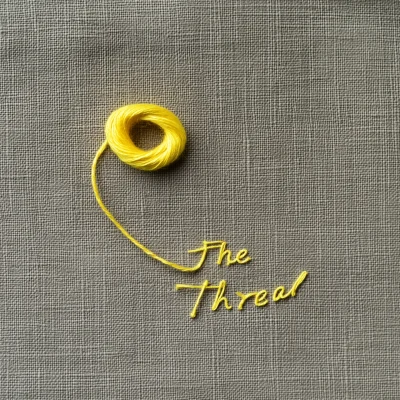 Curled Yellow Thread Art