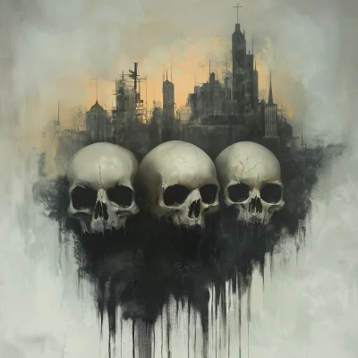 Skulls in Urban Landscape