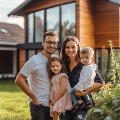 Happy Family in Nature