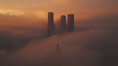 Futuristic Cityscape at Sunset